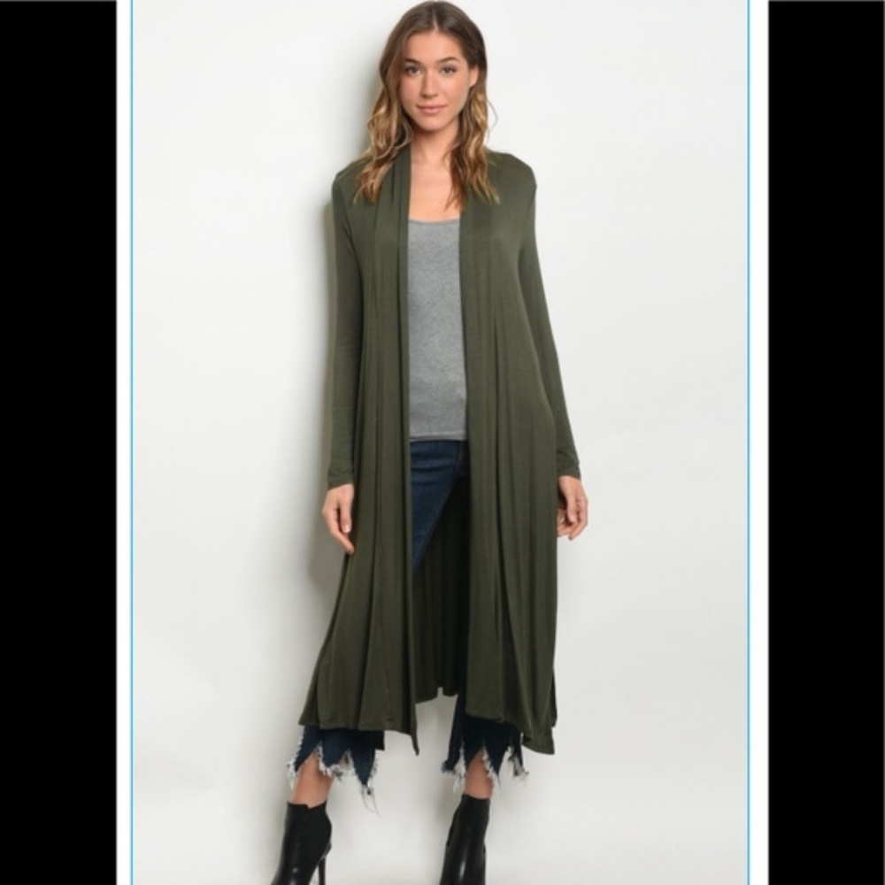 Olive jersey duster @ its_a_girl_thing